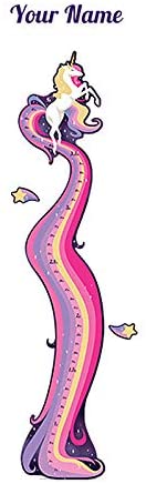 Oliver's Label Personalized Growth Chart Decals - Space Unicorn
