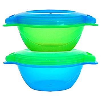 Munchkin Click Lock Toddler Bowls 2pk Blue/Green