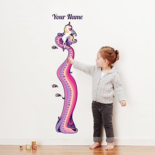 Oliver's Label Personalized Growth Chart Decals - Space Unicorn