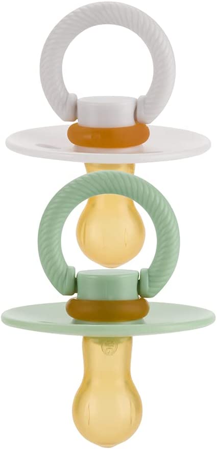 Itzy Ritzy Soother Natural Rubber Pacifier 2pk - Mint & White