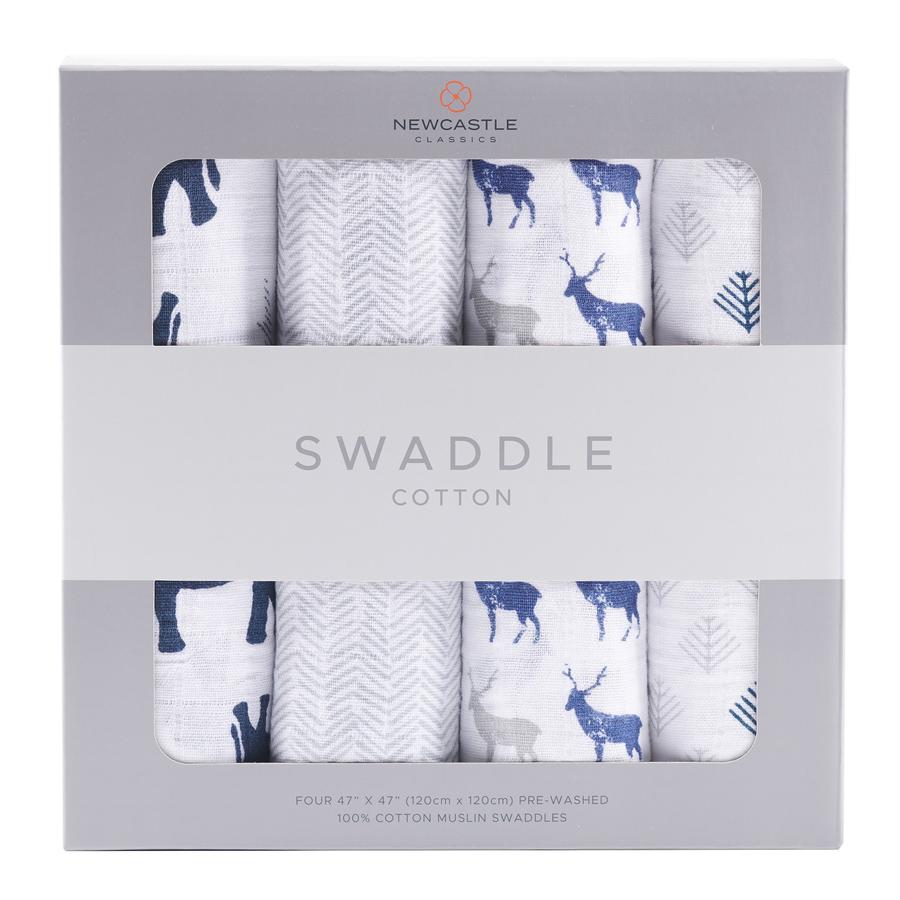 Newcastle Cotton Swaddle - In The Wild 4pk (4456)