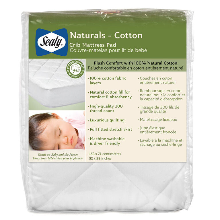 Sealy Cotton Crib Mattress Pad