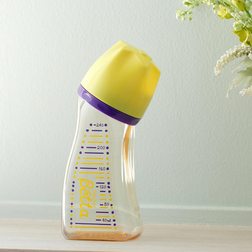 Betta Baby Brain PPSU Bottle Wide Neck 240ml - Yellow