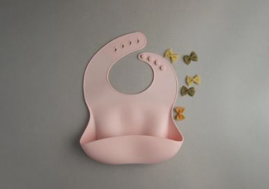 Loulou Lollipop Silicone Bib - Pink Quartz