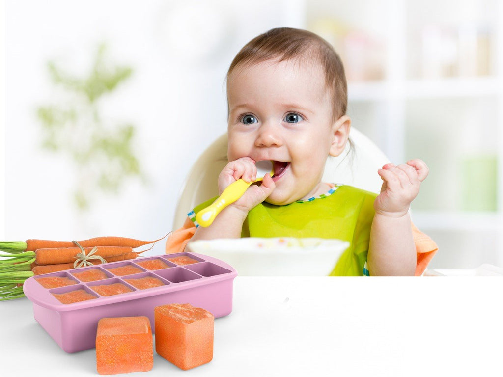 Melii Silicone Baby Food Freezer Tray - Pink