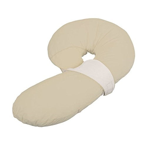 Leachco Preggle Comfort Air-Flow Body Pillow - Khakhi/Ivory Tabs