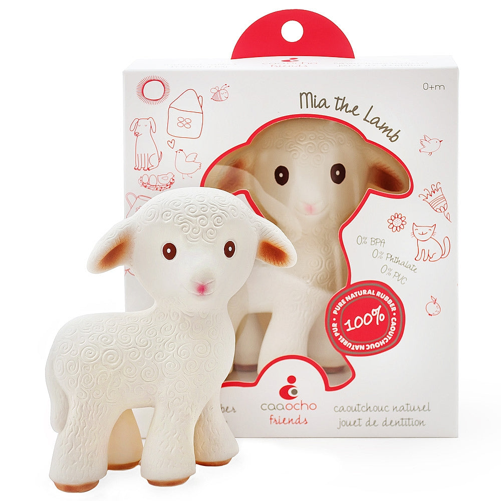 Caaocho Friends Mia The Lamb Natural Rubber Teething Toy 7202