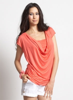 Mothers En Vogue Soft Draped Tee - Amber Glow