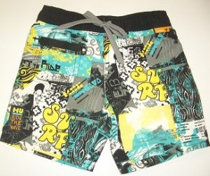 Mini Ungava Boys Swim Shorts - Black Combo 7T