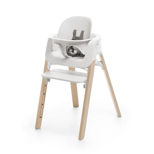 Stokke Steps High Chair Natural with White Seat Babyset