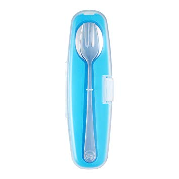 Innobaby Stainless Spoon & Fork Set Blue