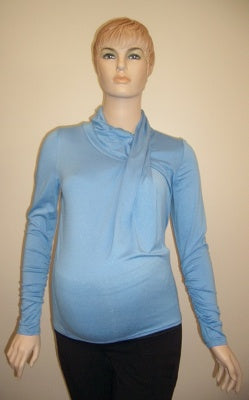 Sofi Co Cinched Sleeve Top - Blue