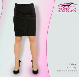 Sofi Co Pleated Skirt With Grey Stitchin