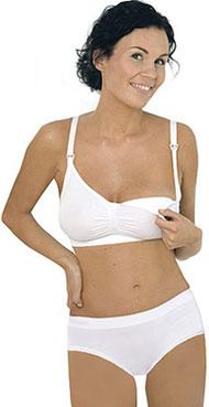 Carriwell Seamless Drop Cup Adjustable Bra White