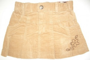 Gagou Tagou Girl's Corduroy Skirt - Tan 24M