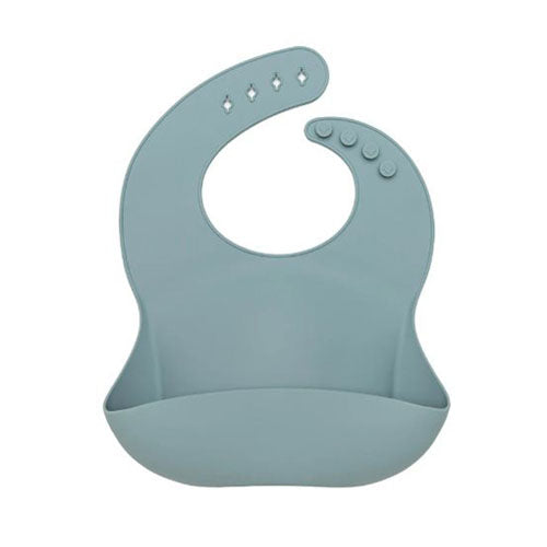 Loulou Lollipop Silicone Bib - Slate