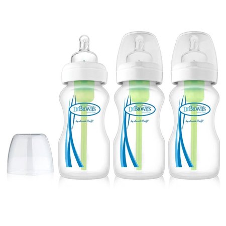 Dr Brown's Options + Newborn Bottle Wide-Neck 270ml/9oz 3pk