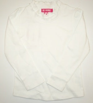 CR KIDS Turtle Neck with Double Marrow - White