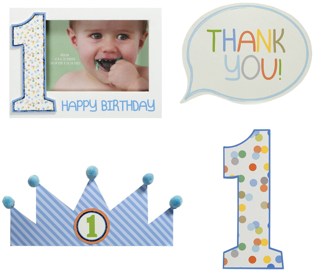 C.R.Gibson Carter's First Birthday Boy Photo Kit Frame