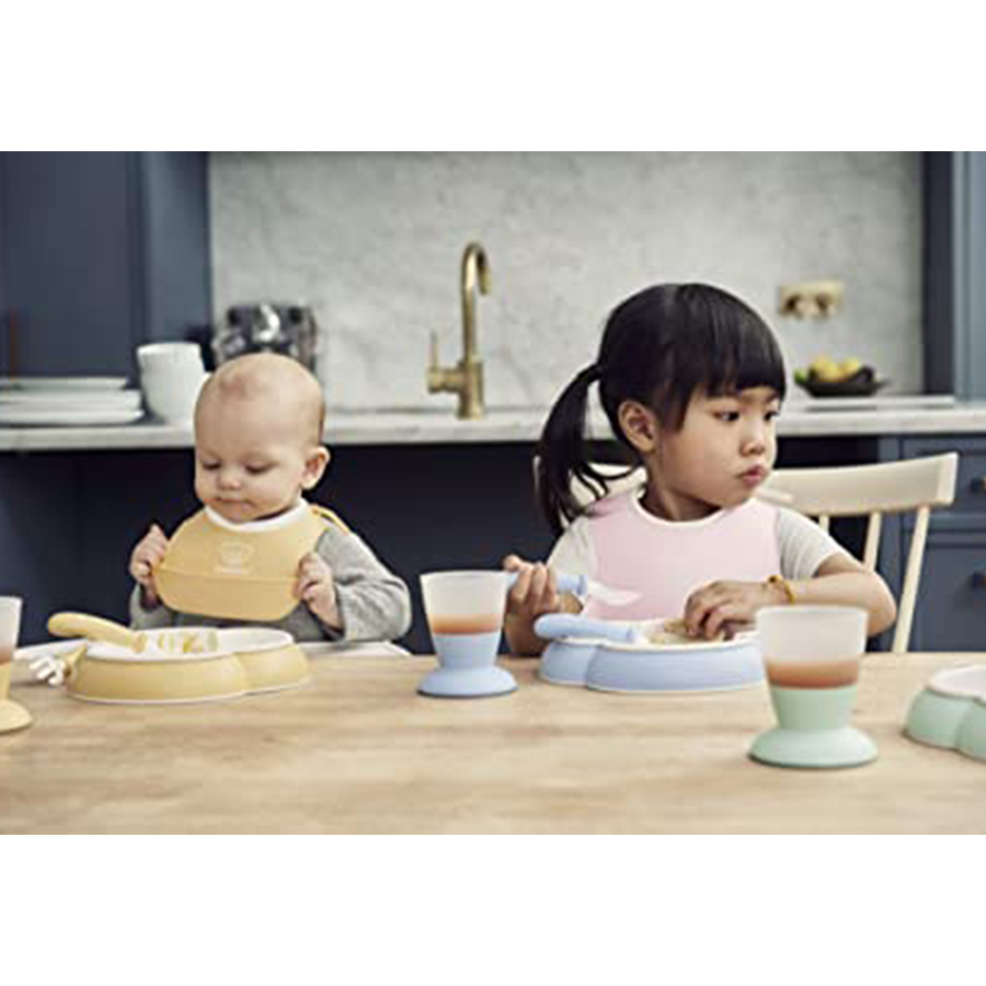 Baby Bjorn Small Baby Bib 2 pack Powder Green Powder Pink Babyrama