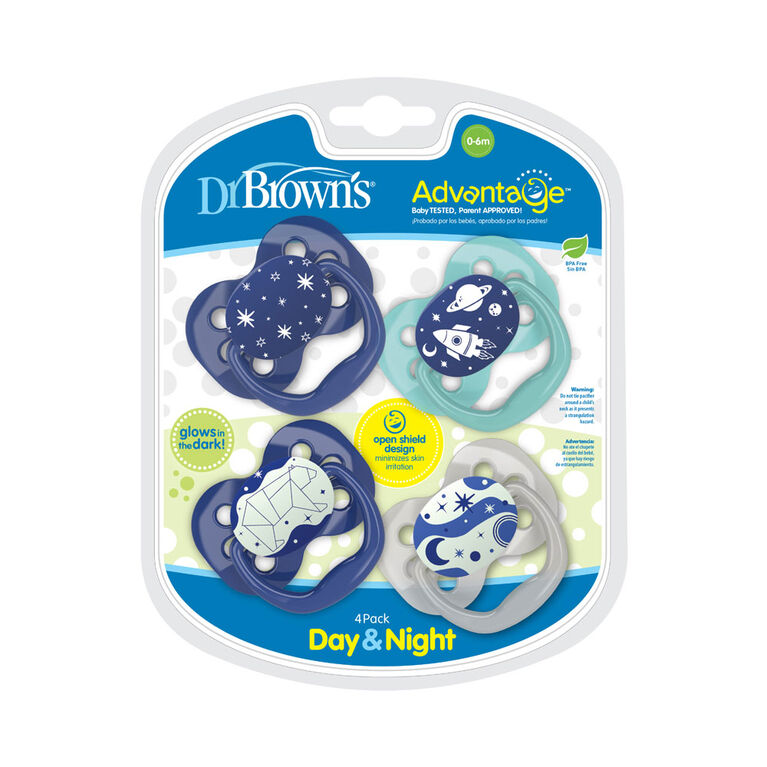 Dr. Brown's Advantage Pacifier - Blue 4pk