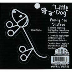 Family Car Stickers Black&White - Little Dog