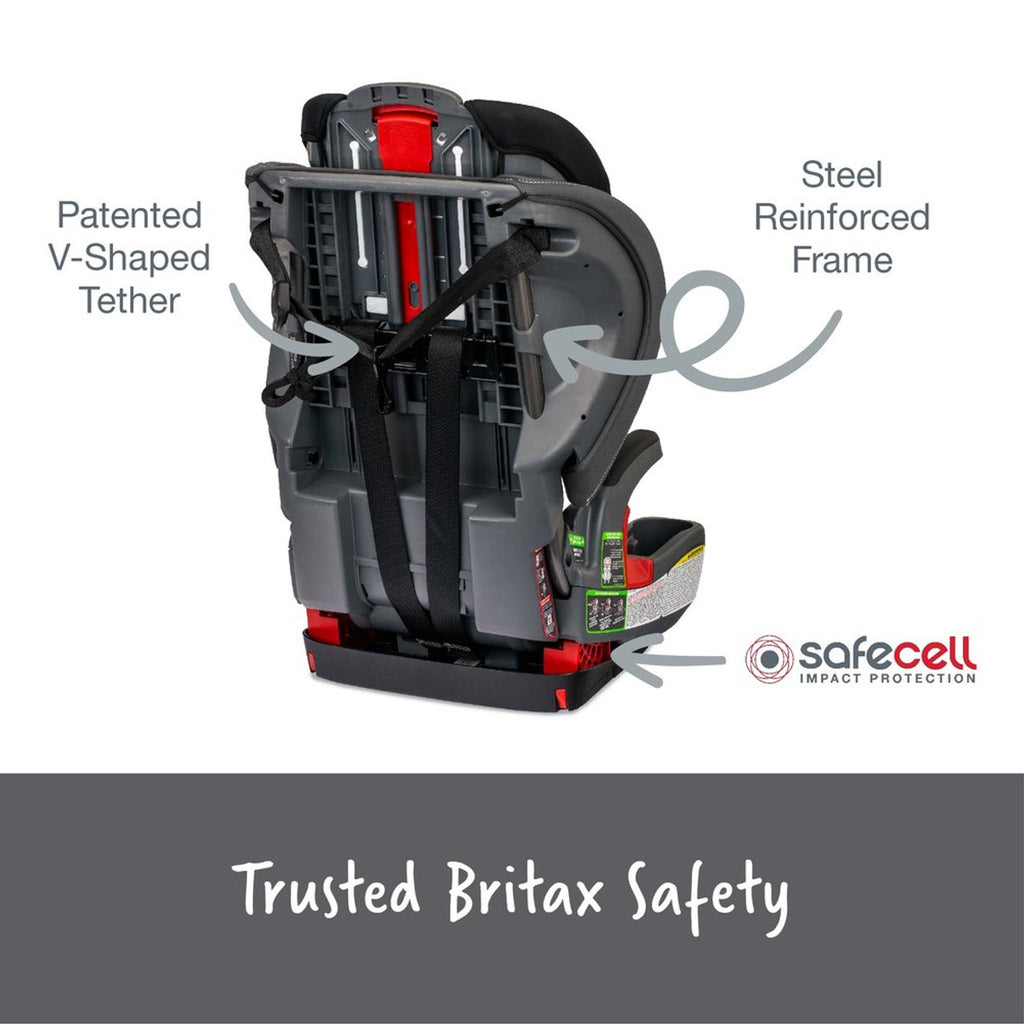Britax Grow With You Harness-2-Booster Car Seat - Mod Black Safewash