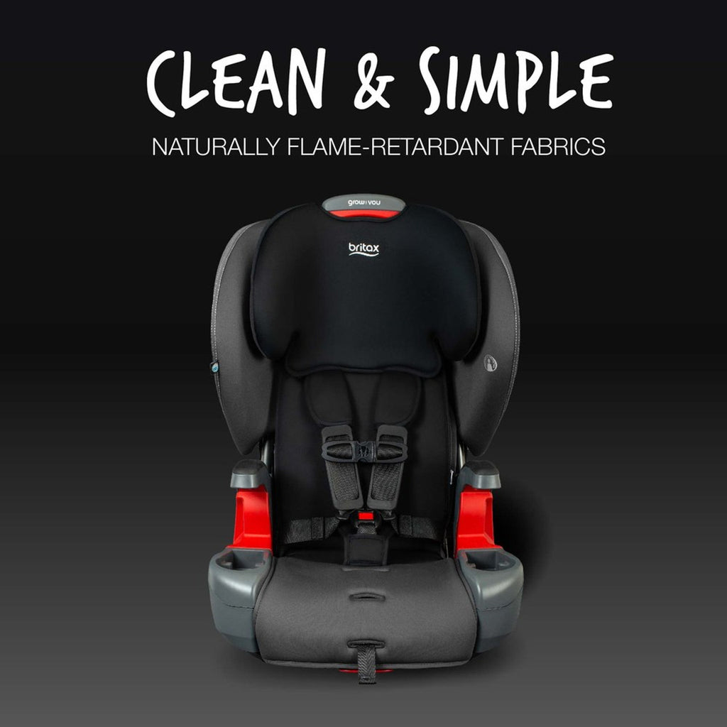 Britax Grow With You Harness-2-Booster Car Seat - Mod Black Safewash