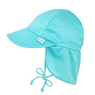 I play by Green Sprouts Breathable Flap Hat Light Aqua