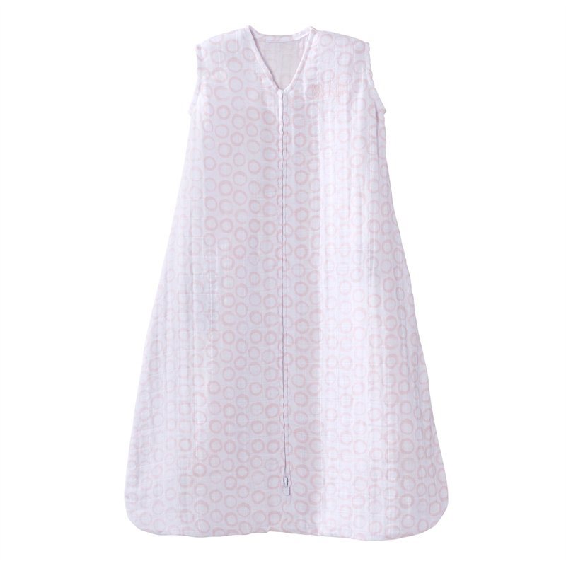 Halo Sleepsack Muslin Open Circles Pink