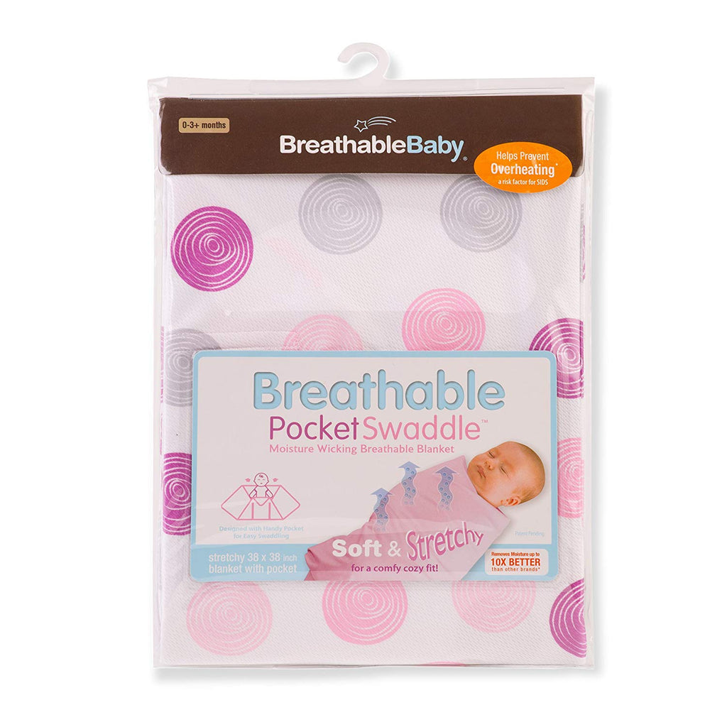 Breathable Baby Pocket Swaddle Moisture Wicking Breathable Blanket by Berry Swirl