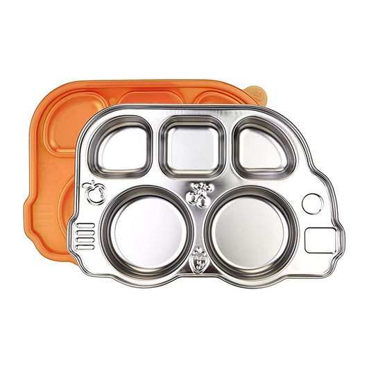 Innobaby DIn Din Smart Divided Stainless Platter with Lid - Orange