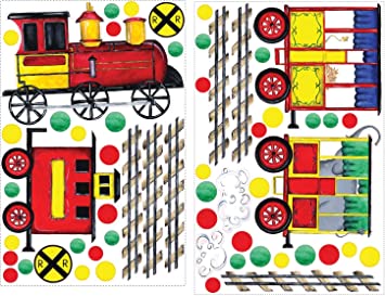 RoomMates All Aboard Peel and Stick Wall Decal MegaPack RMK1391SLG