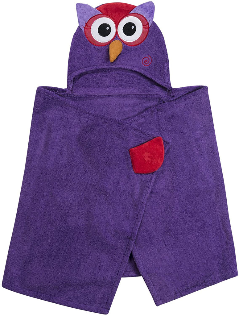 Zoocchini Toddler Hooded Towel - Olive the Owl