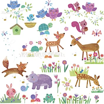 RoomMates Woodland Baby Peel and Stick Wall Decals RMK2775SCS