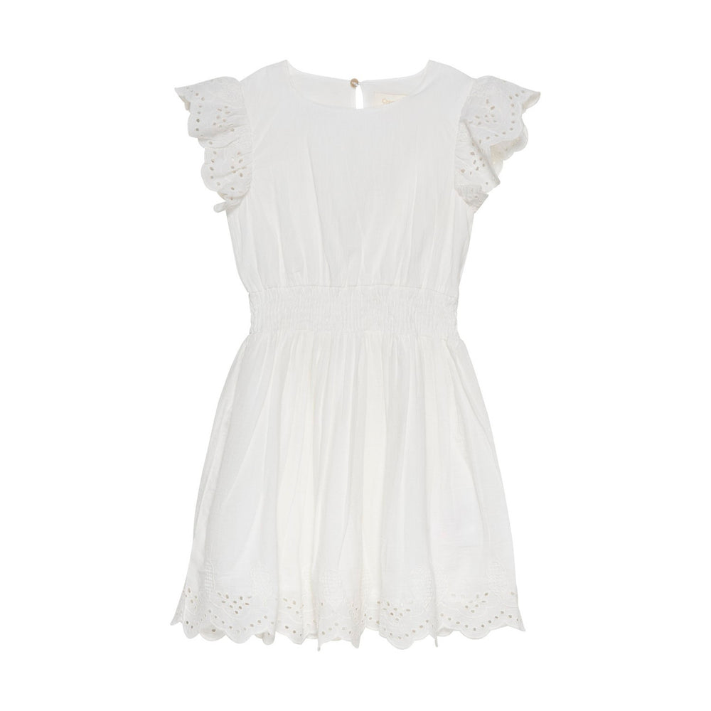 Creamie Dress Embroidery - Cloud