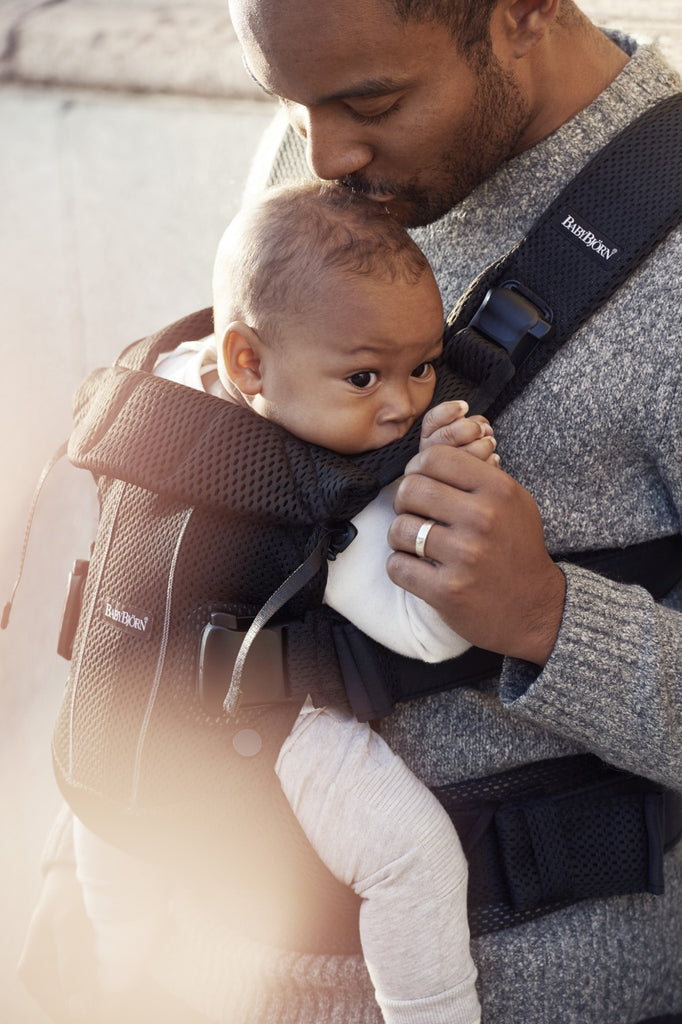 Babybjorn Baby Carrier One Air – 3D Mesh, Black  (FREE Carrier Cover)