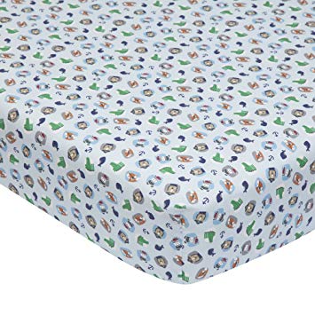 Lambs & Ivy Little Pirates Fitted Sheet 576006B