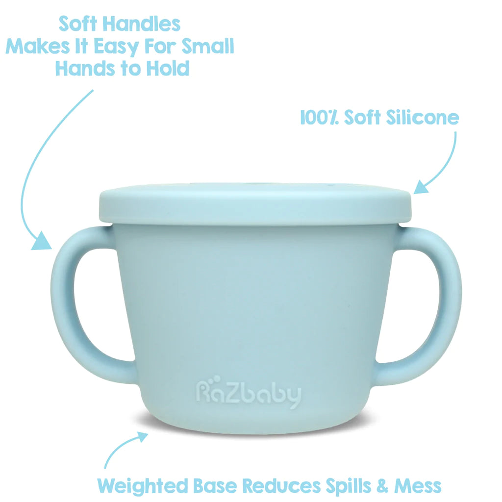 Razbaby Oso-Snack Silicone Snack Cup - Blue