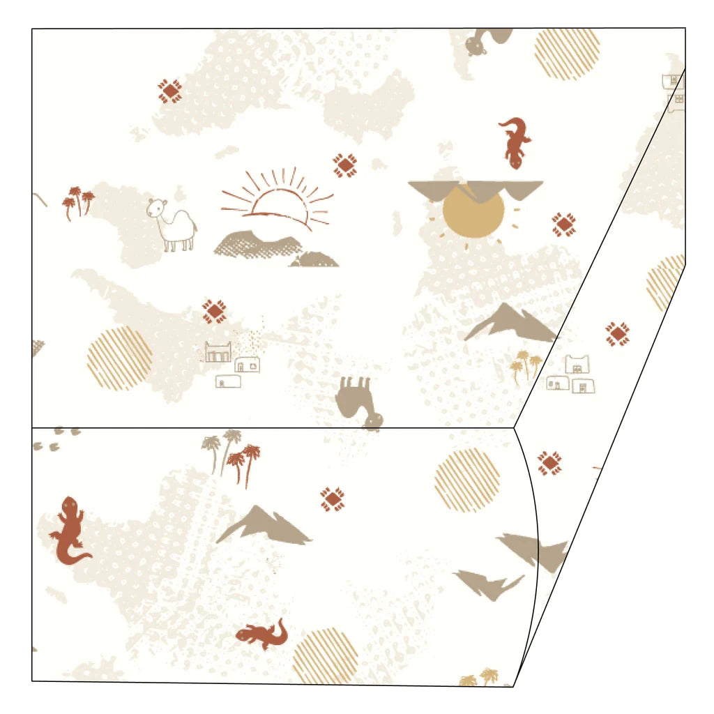 Perlim Pin Pin Bamboo Fitted Crib Sheet - Desert