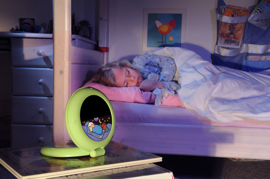 Kid Sleep Sleep Teaching Night Light/Alarm Clock - Green Sheep