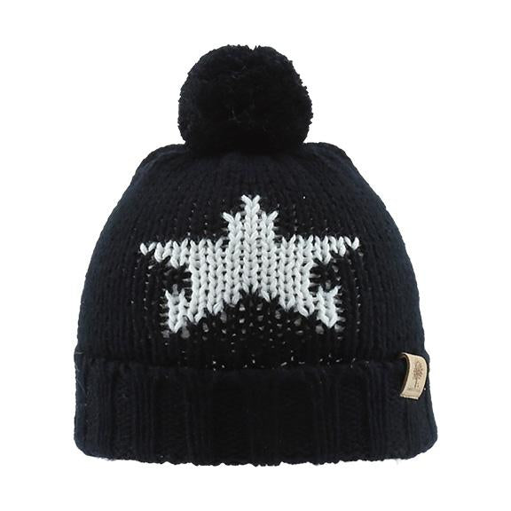 Bedford Knitted Beanie w/ Shape Black Star