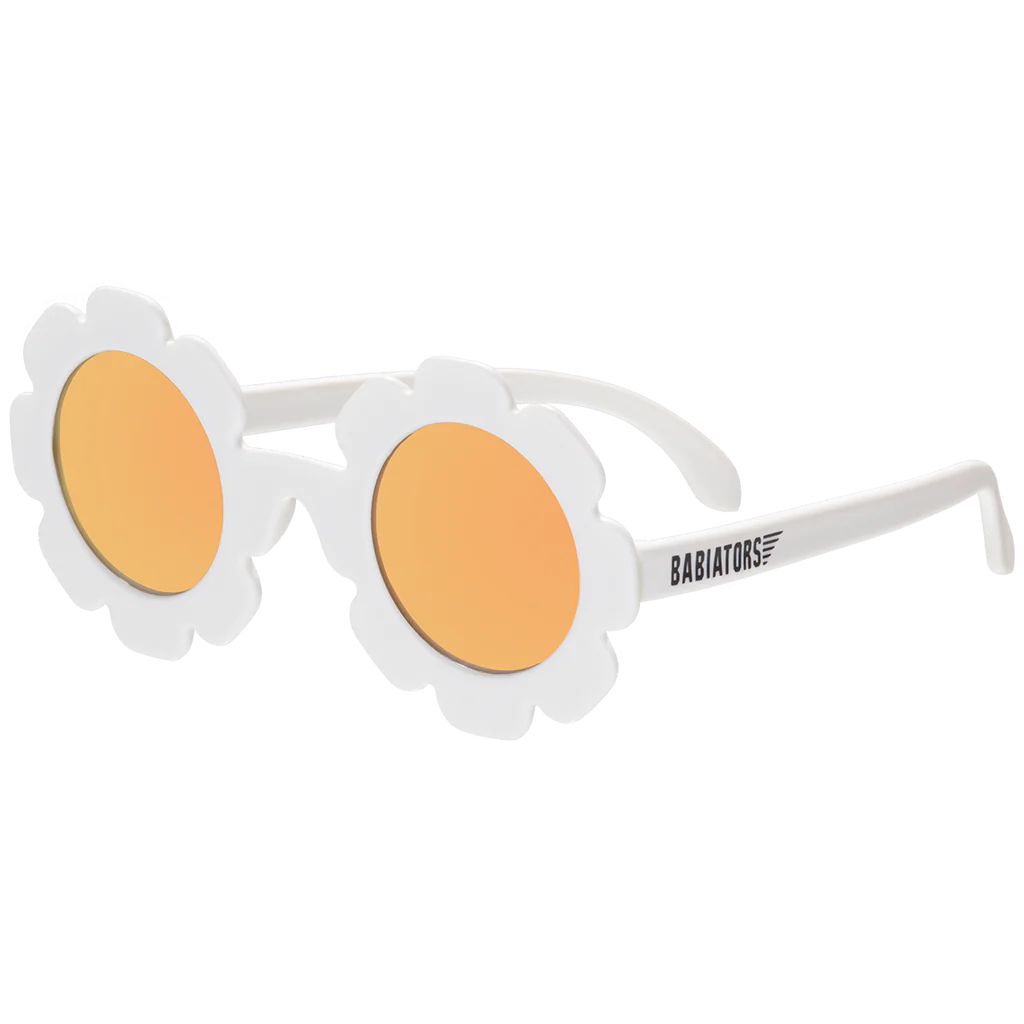 Babiators Sunglasses The Daisy White Flowers w/Gold Lens - 0-2yrs
