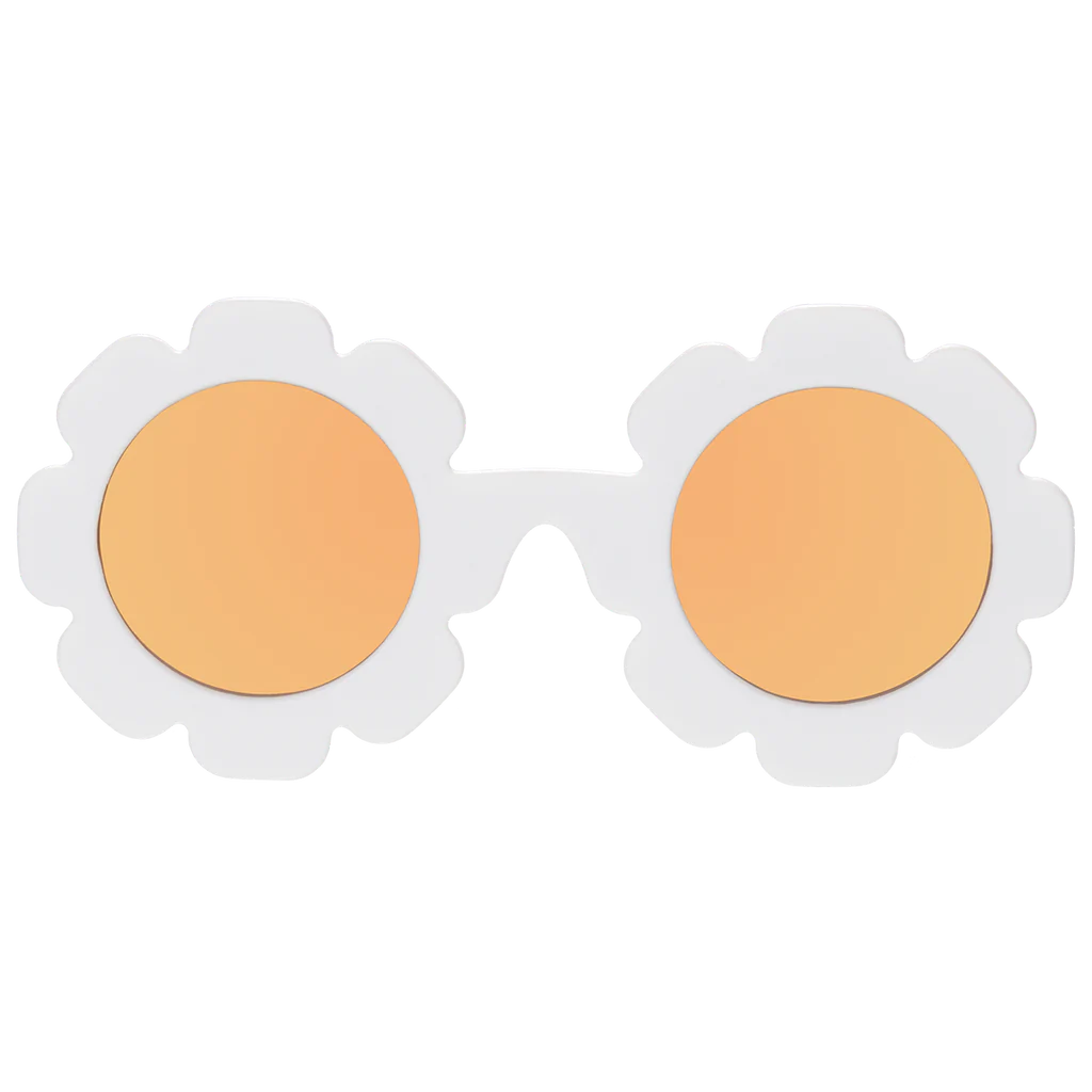 Babiators Sunglasses The Daisy White Flowers w/Gold Lens