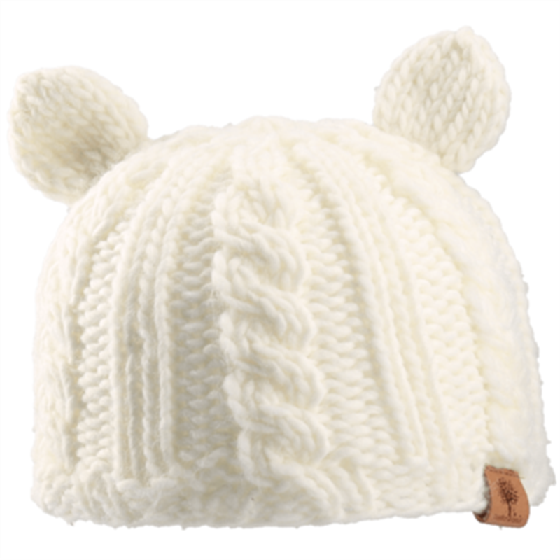 Bedford Road Knitted Hat With Ears Off White - CanaBee Baby