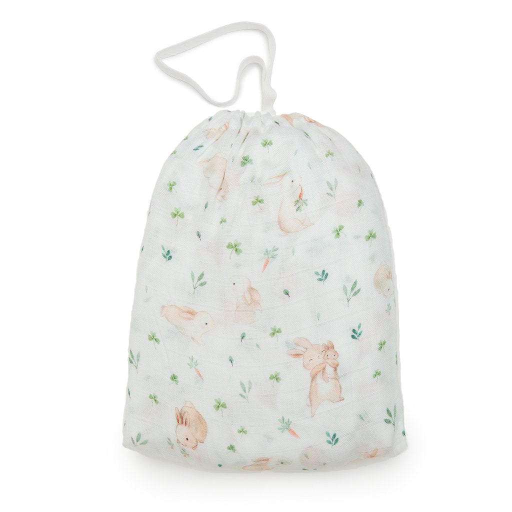 Loulou Lollipop Fitted Crib Sheet - Bunny Meadow