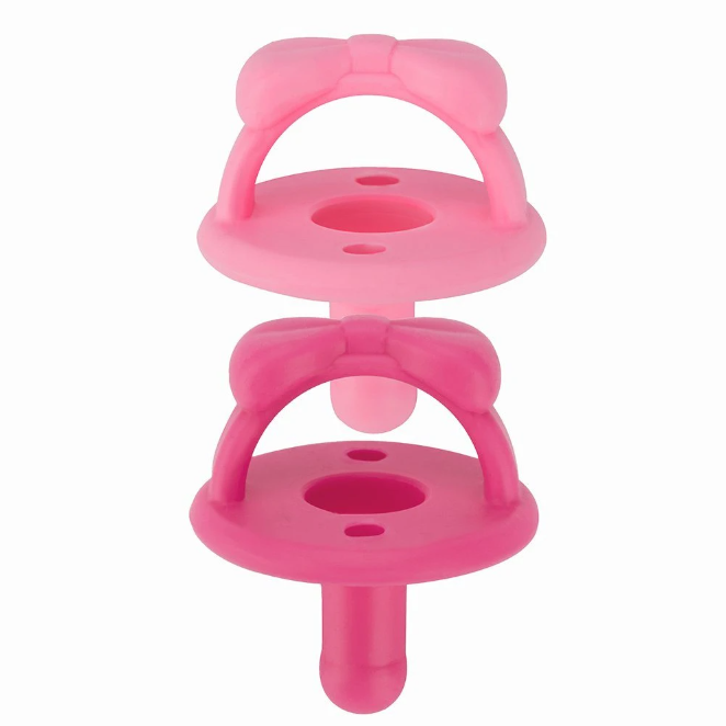Itzy Ritzy Sweetie Soother 2pk - Cotton Candy and Watermelon Bows