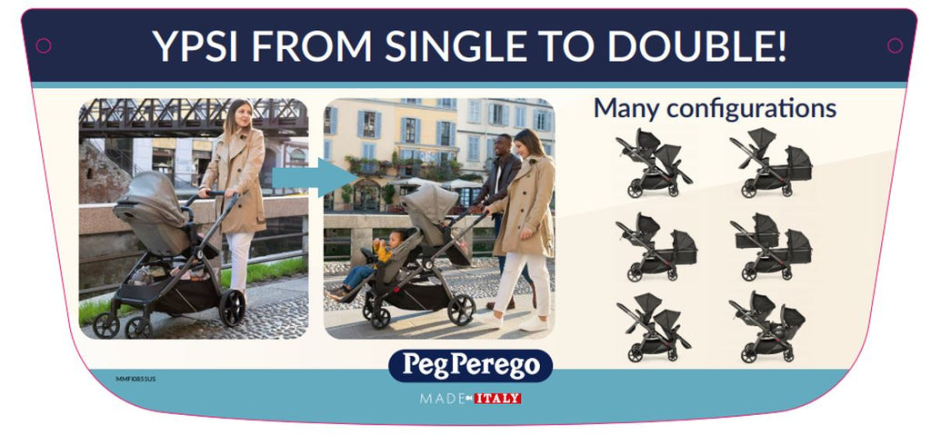 Peg Perego YPSI Single Stroller - City Grey