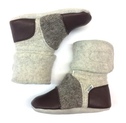 Nooks Felted Wool Booties Driftwood