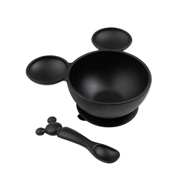[style_014292650119103] Bumkins Silicone First Feeding Set w/Lid & Spoon - Mickey Mouse BK3030